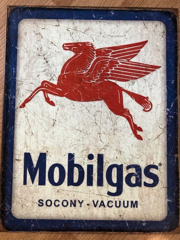 Metallskilt Mobilgas