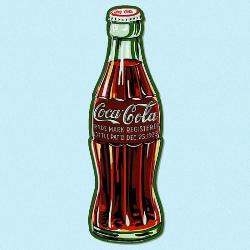 Metall Coca Cola 90 cm flaske