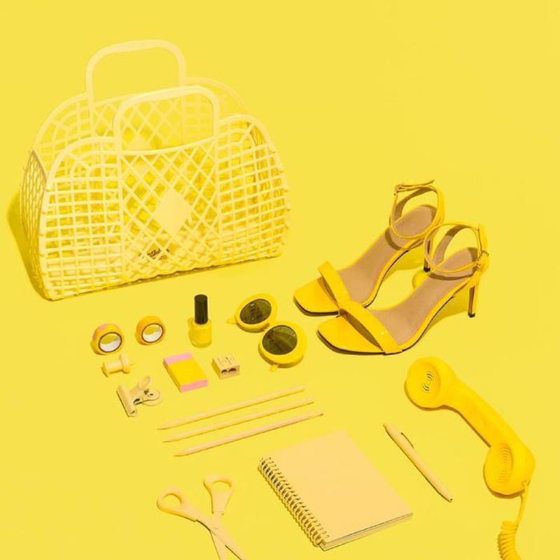 Sunjellies Retro Basket kremgul