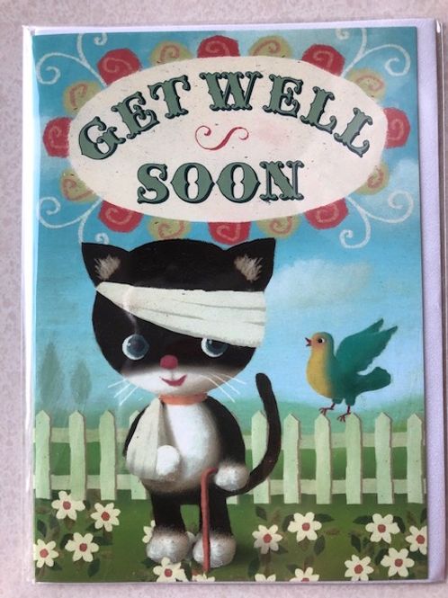 Hovedbilde Kort med konvolutt Get well