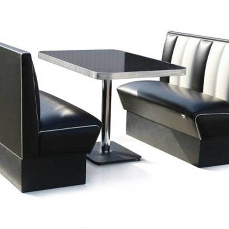 Dinerbooth sett komplett med bord 120 cm 