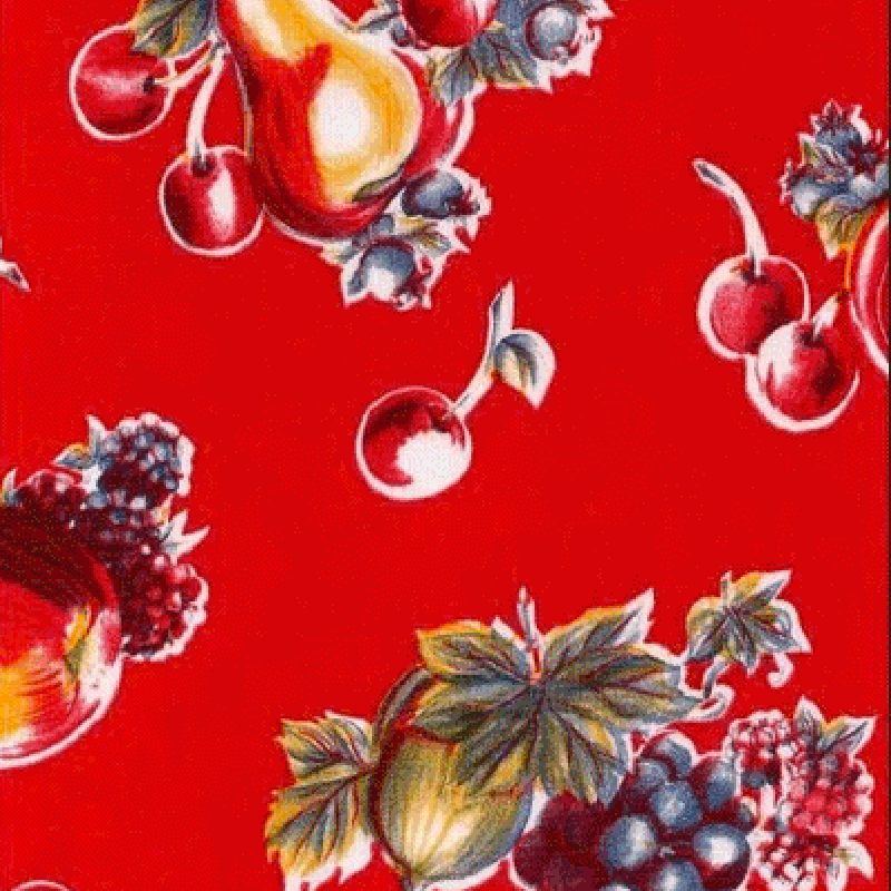 Hovedbilde Voksduk r&oslash;d med frukter