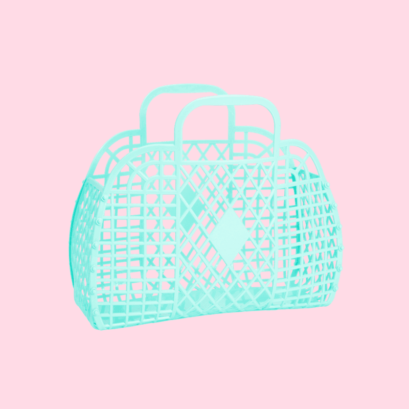 Sunjellies Retro Basket liten seafoam