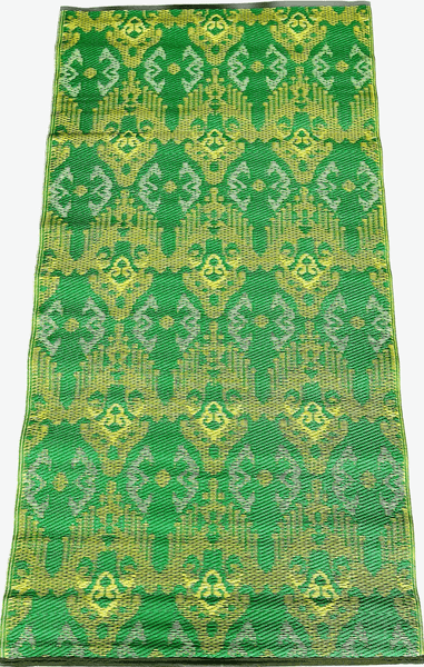 Plastmatte Indisk 90x180cm 2 Gr&oslash;nnfarger/Gult
