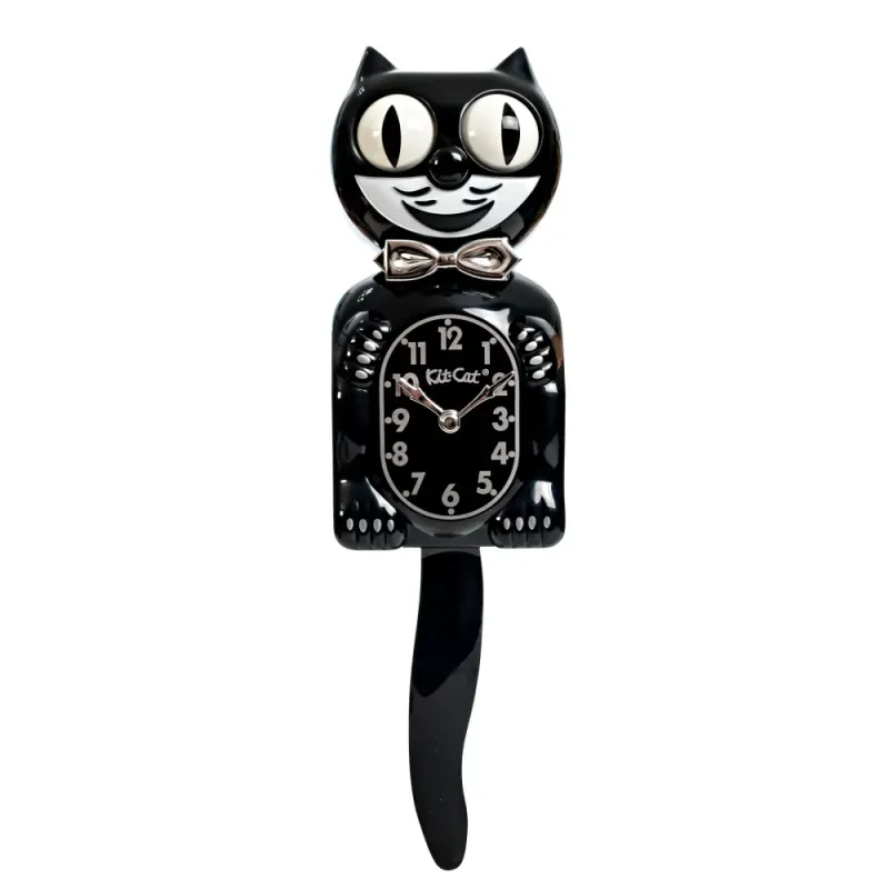 Kit-Cat klokke Retro Kitchen Edition I sort 