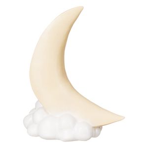 Hovedbilde Gul m&aring;nelampe p&aring; hvit sky